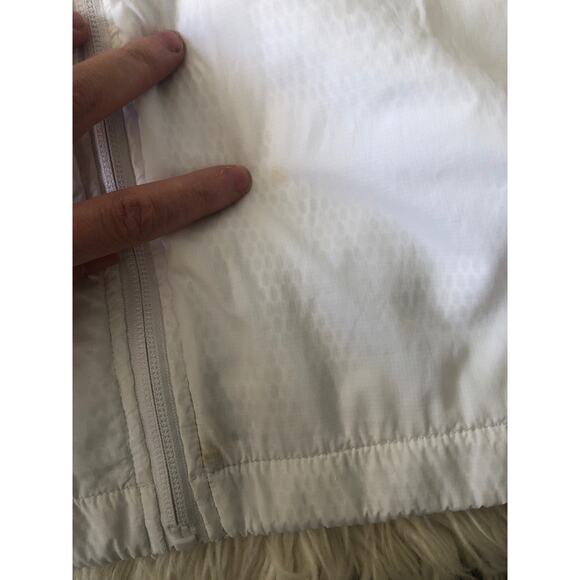 Zyia Active Women's Windbreaker Hooded White Full Zip Jacket Large Mesh Lined H1 - Picture 3 of 11